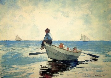 2 Lienzo - Niños en un Dory2 Realismo pintor marino Winslow Homer